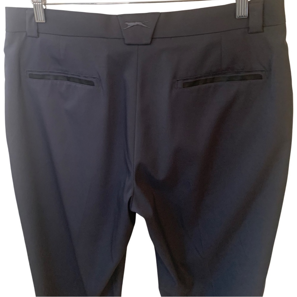 SLAZENGER Golf Pants Flat Front Regular Fit Charcoal Grey Stretch Size 34 - Picture 14 of 16